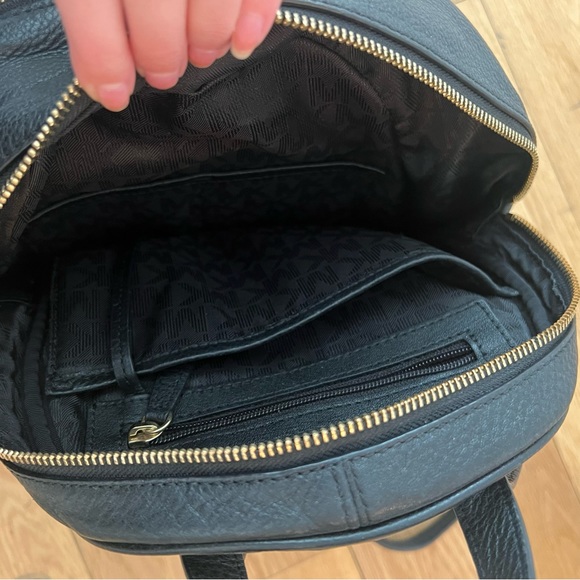 Michael Kors Black Leather Mini Backpack - Picture 2 of 5